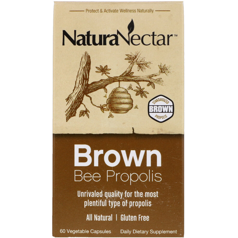 Naturanectar Brown Bee Propolis, 60 Vegetable Capsules
