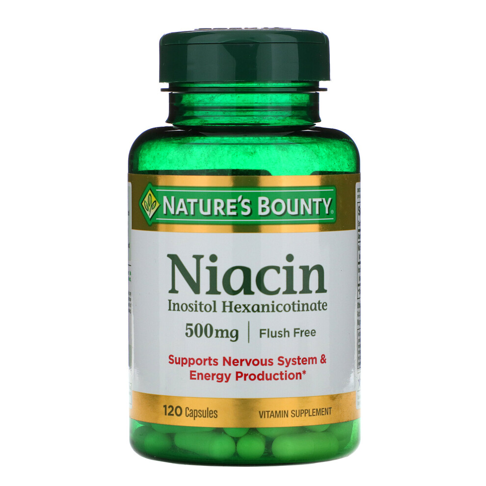 Nature's Bounty , Flush Free Niacin, 500 Mg, 120 Capsules