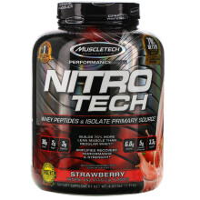 MuscleTech, Nitro Tech, Whey Protein, Erdbeere, 4 Pfund (1,81 kg)