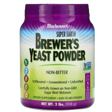 Bluebonnet Nutrition, Super Terre, Poudre de Levure de Bière, Non Aromatisée, 2 lb (908 g)