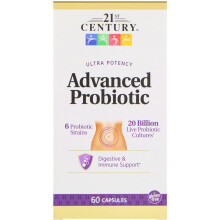 21st Century, Advanced Probiotic, Ultra Potency, 60 Capsules