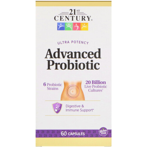 21st Century, Advanced Probiotic, Ultra Potency, 60 Capsules