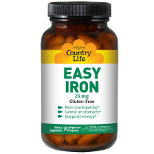 Country Life, Easy Eisen, 25 mg, 90 Vegane Kapseln