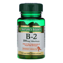 Nature's Bounty, Vitamin B-2, 100 mg, 100 Überzogene Tabletten