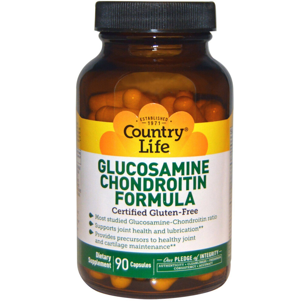 Country Life , Glucosamine Chondroitin Formula, 90 Capsules
