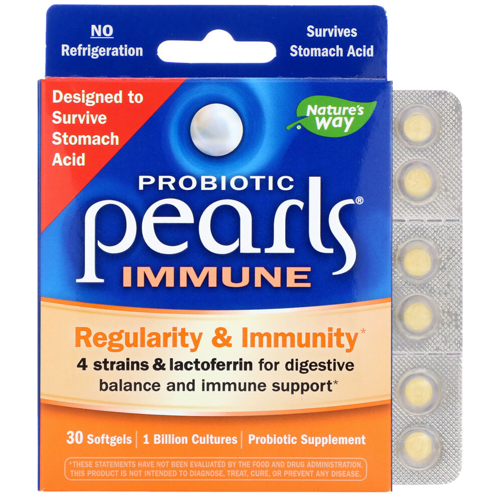 Nature's Way , Probiotic Pearls Immune, Regularity & Immunity, 30 Softgels