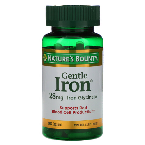 Nature's Bounty, Fer Doux, 28 mg, 90 Capsules