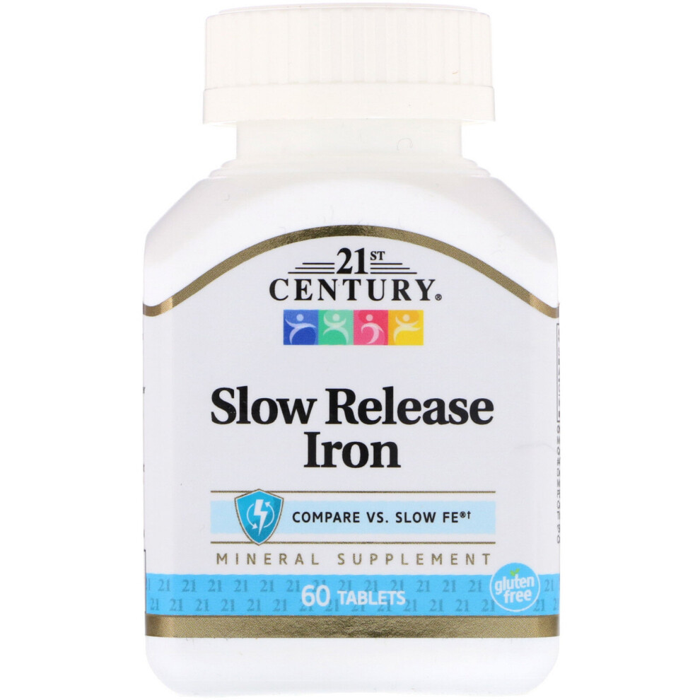 21St Century , Slow Release Iron, 60 Tablets