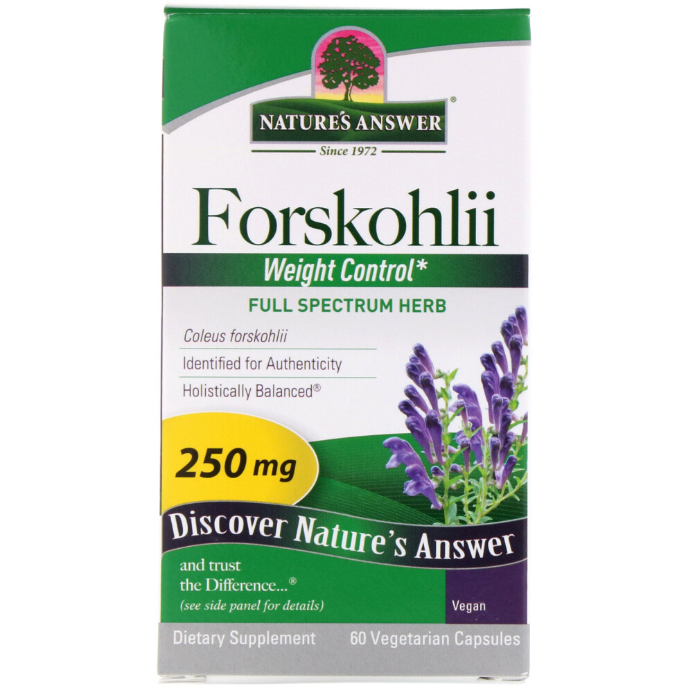 Nature's Answer , Forskohlii, 250 Mg, 60 Vegetarian Capsules