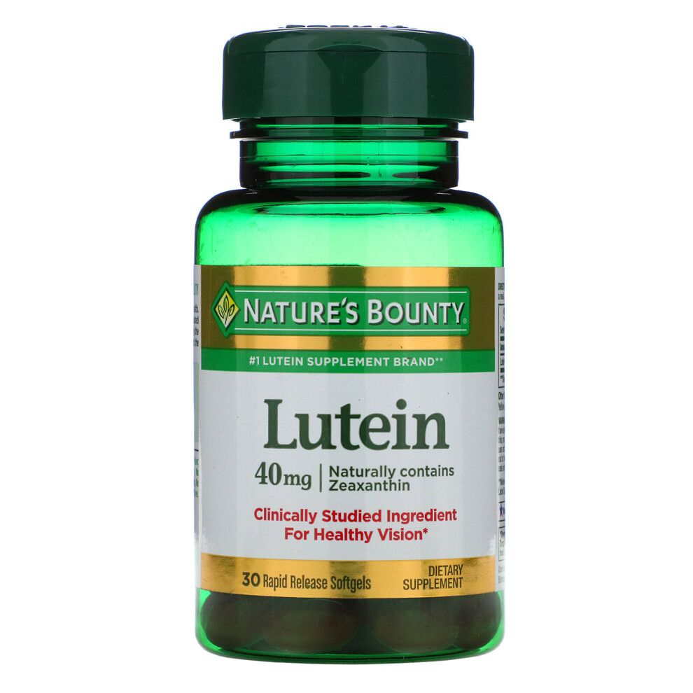 Nature's Bounty Yellow Lutein, 40 Mg, 30 Rapid Release Softgels