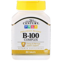 21st Century, B-100 Komplex, Verzögerte Freisetzung, 60 Tabletten