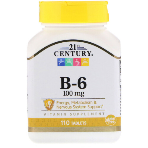 21st Century, B-6, 100 mg, 110 comprimés