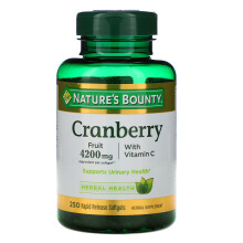 Nature's Bounty, Cranberry mit Vitamin C, 250 Softgels mit Sofortfreisetzung