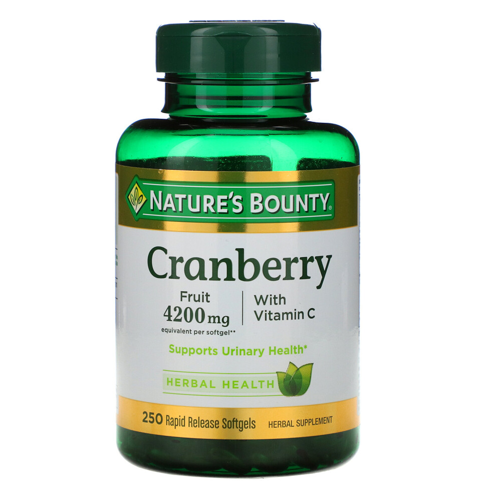 Nature's Bounty , Cranberry With Vitamin C, 250 Rapid Release Softgels