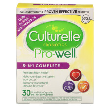 Culturelle, Probiotika, 3-in-1 Komplettes Probiotikum mit Omega-3, 30 Einmal täglich Kapseln