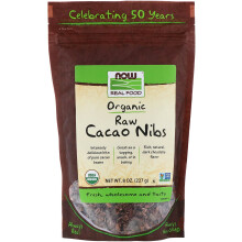 NOW Foods, Vraie Nourriture, Fèves de Cacao Cru Bio, 8 oz (227 g)