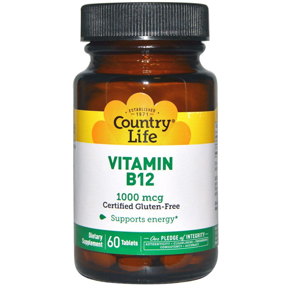 iHerb UK - Country Life , Vitamin B12, 1,000 Mcg, 60 Tablets - Image 3
