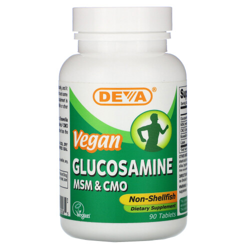 Deva, Veganes Glucosamin MSM - CMO - Kurkuma, 90 Tabletten