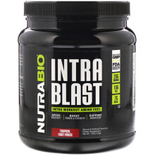 NutraBio, Intra Blast, Carburant d'Acides Aminés Intra-Entraînement, Punch aux Fruits Tropicaux, 1,6 lb (717 g)