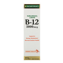 Nature's Bounty, Sublingual-Flüssigkeit, Vitamin B12, 5.000 mcg, 2 fl oz (59 ml)