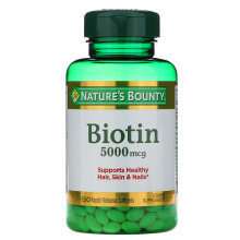 Nature's Bounty, Biotin, 5.000 mcg, 150 Rapid Release Weichkapseln