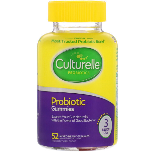 Culturelle, Probiotika + Präbiotika Gummis, Gemischte Beeren, 52 Gummis