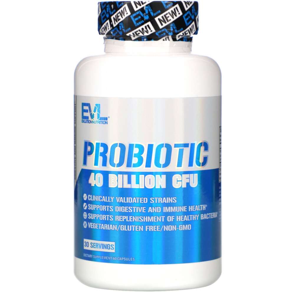 Evlution Nutrition , Probiotic, 40 Billion Cfu, 60 Capsules