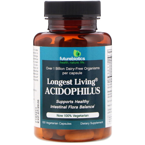 Futurebiotics, Langlebigstes Acidophilus, 100 Vegetarische Kapseln