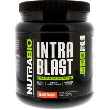 NutraBio, Intra Blast, Carburant d'Acides Aminés Intra-Entraînement, Orange Mangue, 1,6 lb (718 g)