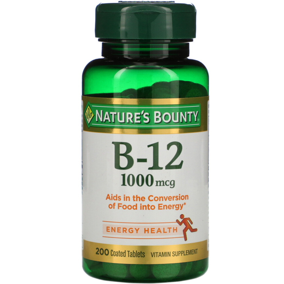 Nature's Bounty , B-12, 1,000 Mcg, 200 Coated Tablets