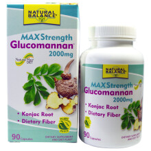 Natural Balance, Glucomannan, Maximale Stärke, 2.000 mg, 90 Kapseln (666 mg pro Kapsel)