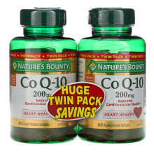 Nature's Bounty, Co Q-10, Zwillingspack, 200 mg, 2 Flaschen, 80 Schnellfreisetzende Weichkapseln je