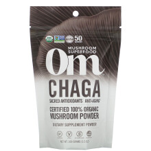 Om Mushrooms, Poudre de Champignon Biologique Certifiée, Chaga, 3,5 oz (100 g)