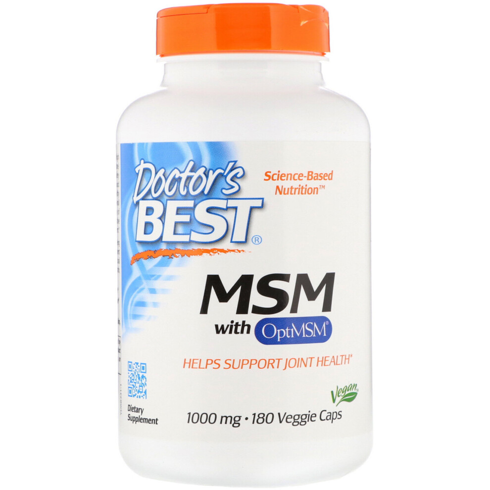 Doctor's Best , Msm With Optimsm 1,000 Mg, 180 Veggie Caps