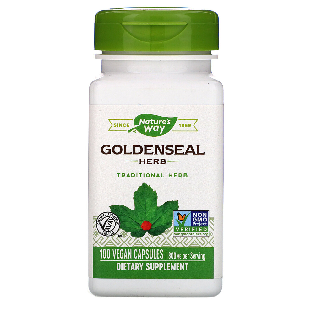 Nature's Way, Goldenseal Herb, 800 mg, 100 Vegan Capsules