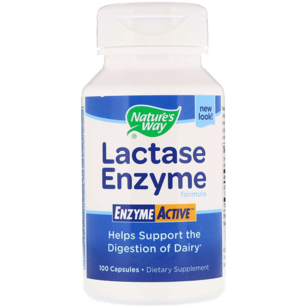 Nature's Way , Lactase Enzyme Formula, 100 Capsules Size 1
