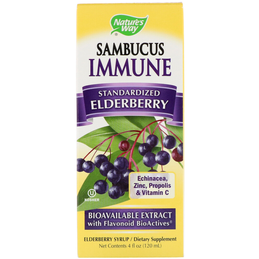 Nature's Way , Sambucus Immune, Elderberry, Standardized, 4 Fl Oz (120 Ml)
