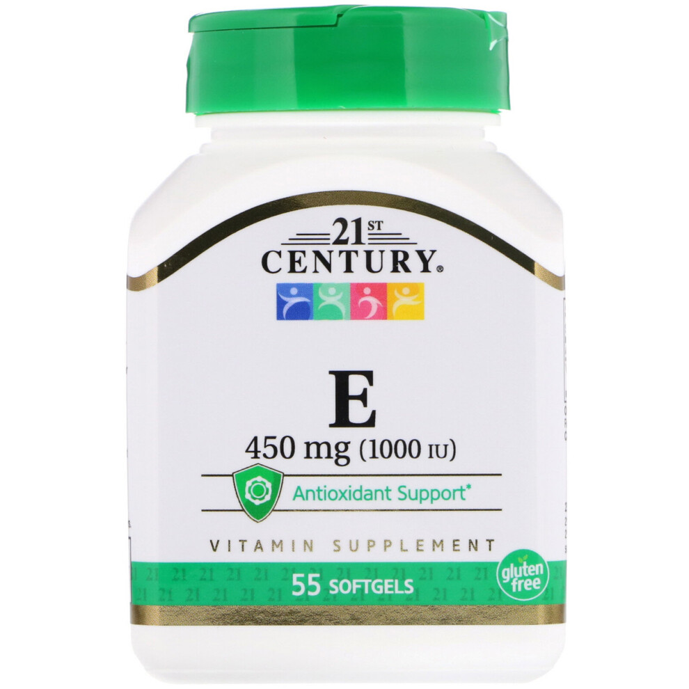 21St Century , E, 450 Mg (1,000 Iu), 55 Softgels
