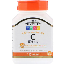21st Century, Vitamine C, Libération Prolongée, 500 mg, 110 Comprimés