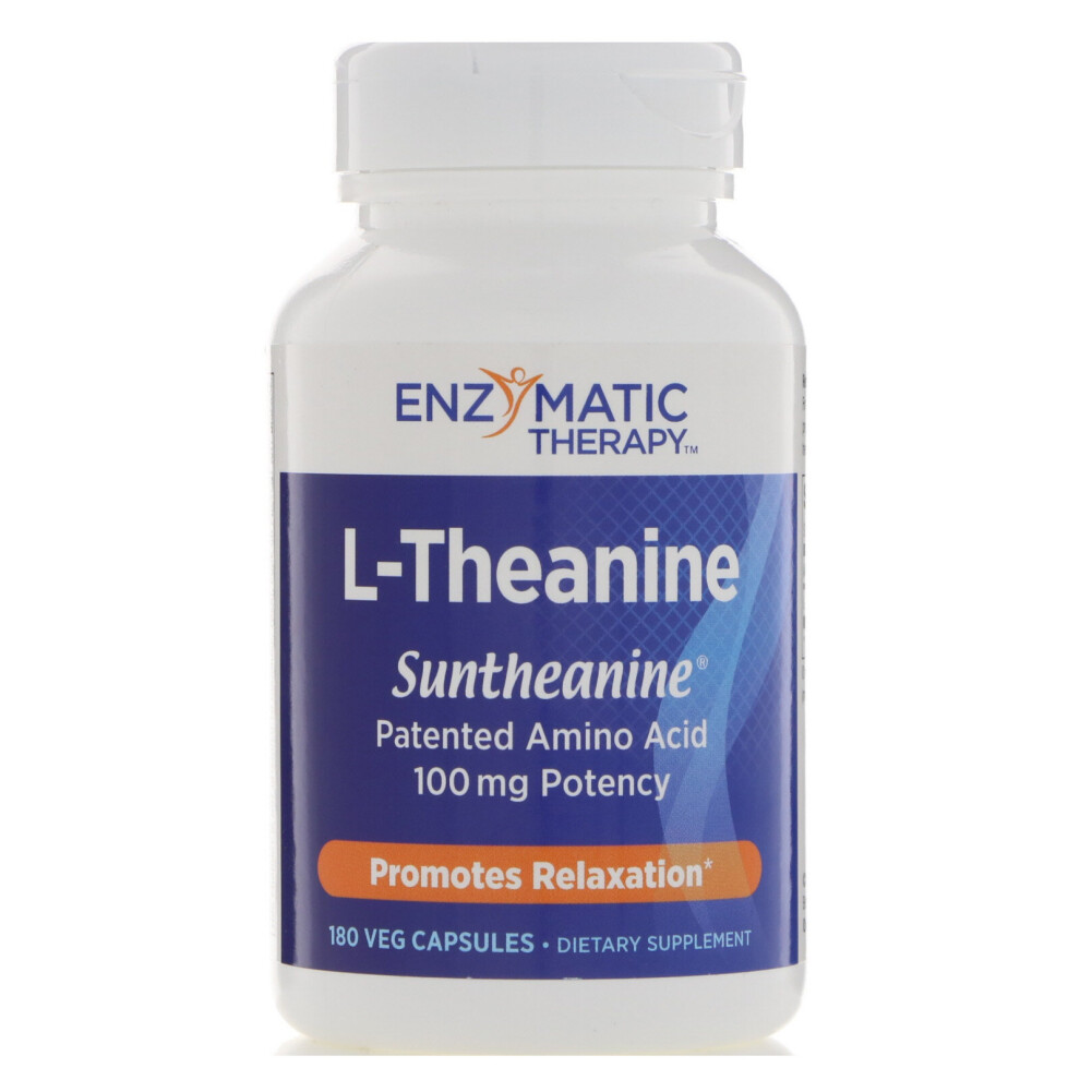 Enzymatic Therapy , L-Theanine, 180 Veg Capsules