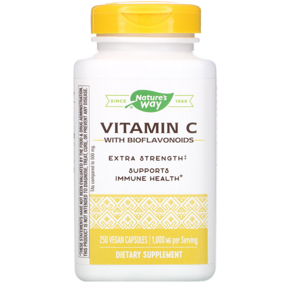 Nature's Way , Vitamin C With Bioflavonoids, 1,000 Mg, 250 Vegan Capsules
