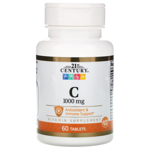 21st Century, Vitamine C, 1 000 mg, 60 Comprimés