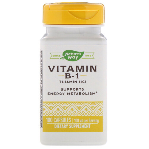 Nature's Way, Vitamine B-1, 100 mg, 100 Gélules
