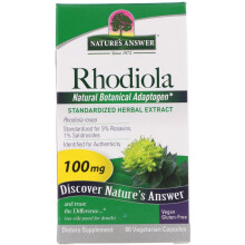 Nature's Answer, Rhodiola, 100 mg, 60 Vegetarische Kapseln