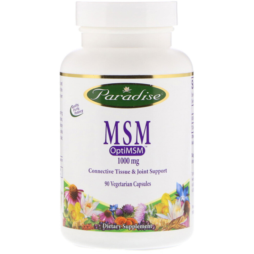 Paradise Herbs , Msm, 1,000 Mg, 90 Vegetarian Capsules
