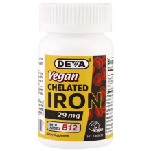 Deva, Veganes, Chelatiertes Eisen, 29 mg, 90 Tabletten