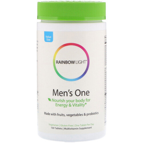 Rainbow Light, Multivitamine Quotidienne pour Hommes, Haute Puissance, 150 Comprimés Végétariens