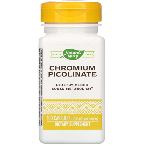 Nature's Way, Chromium Picolinate, 200 mcg, 100 Capsules
