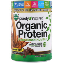 Purely Inspired, Poudre de Protéine Biologique à Base de Plantes, Chocolat Décadent Riche, 1,25 lb (567 g)