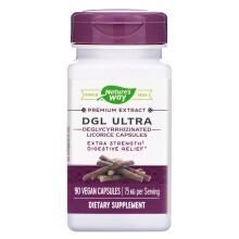 Nature's Way, Premium Extract, DGL Ultra, 75 mg, 90 Gélules Végaliennes